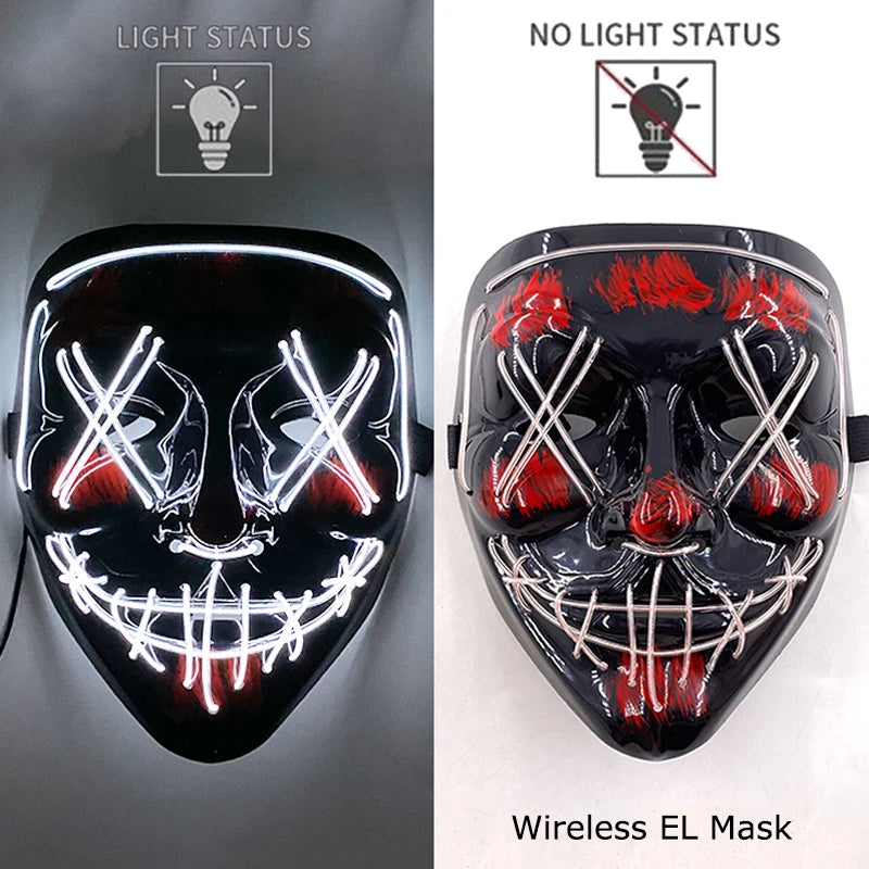 LED Halloween Face Masks