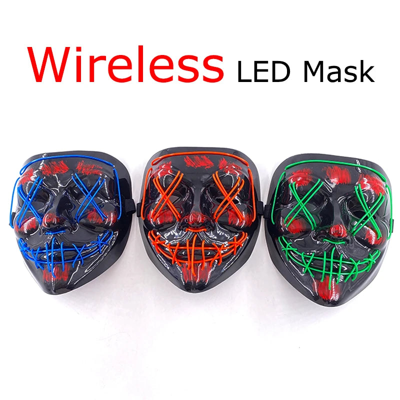 LED Halloween Face Masks