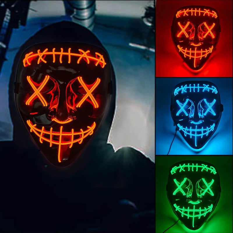 LED Halloween Face Masks