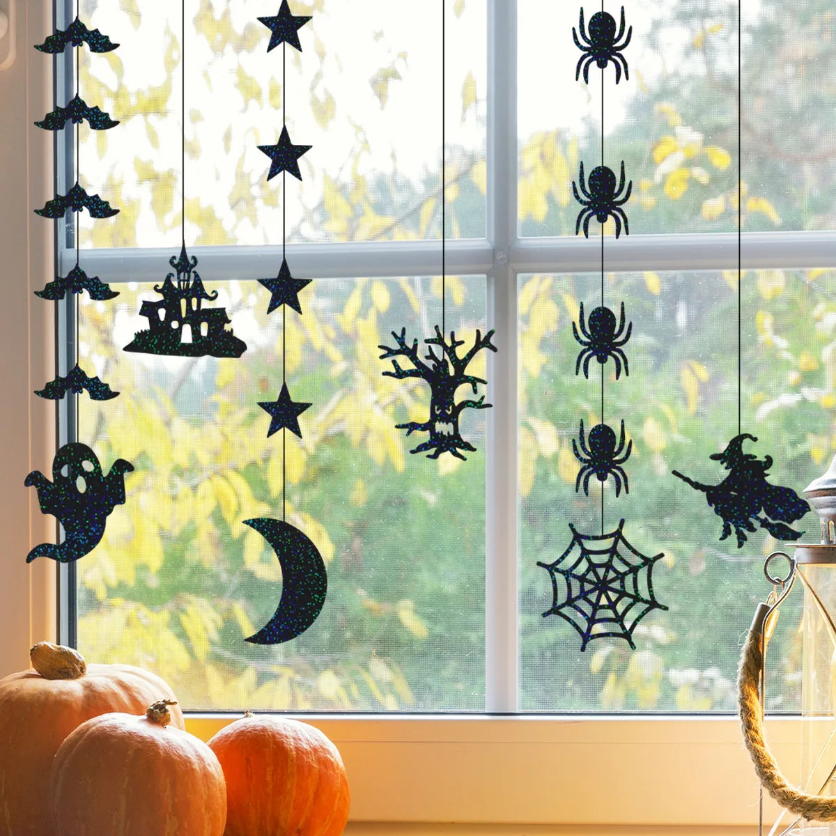 Halloween Hanging Banner Garland Scary Spider